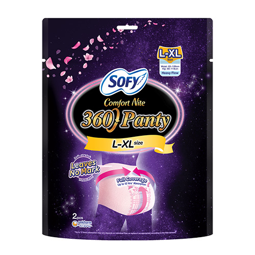 SOFY COMFORT NITE 360 PANTY L-XL (4 packs) (2 pieces per pack)