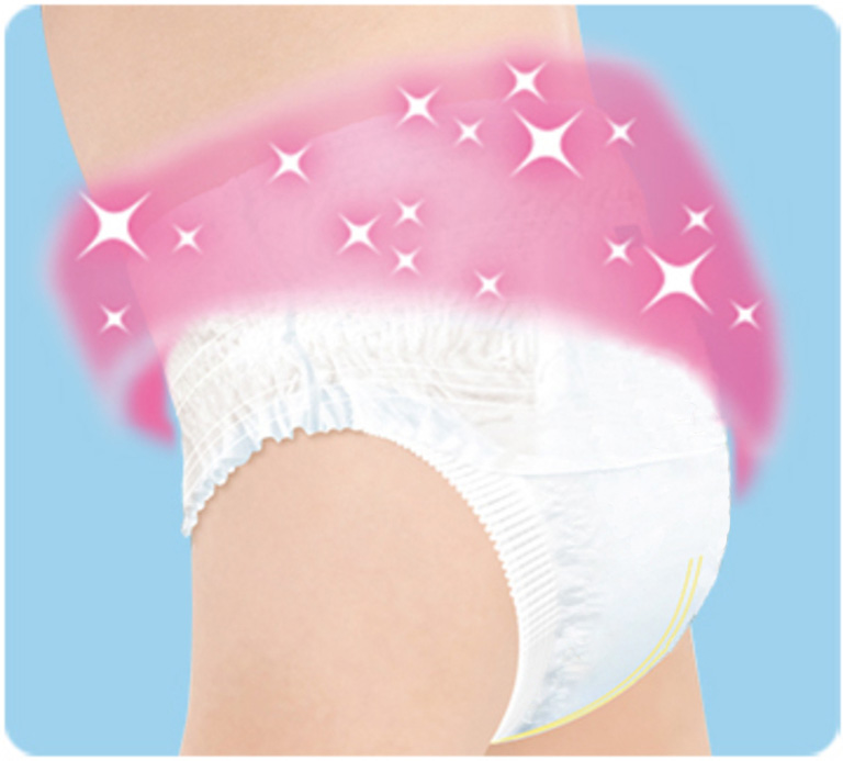 With Softest to Skin Air Silky material and Air Fit Gathers that gently fit following the baby’s movements